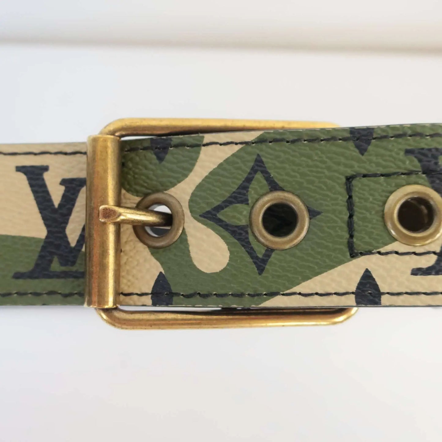 Green Louis Vuitton Takashi Murakami Monogramouflage Belt – Designer Revival
