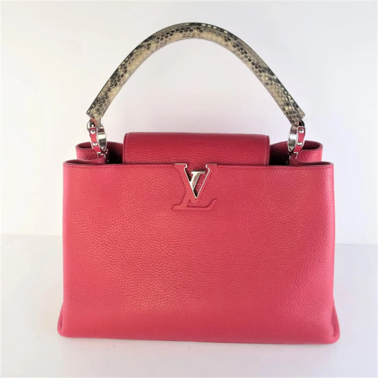 Load image into Gallery viewer, Louis Vuitton Louis Vuitton Taurillion Leather Python Handle Capucines MM Bag LVBagaholic

