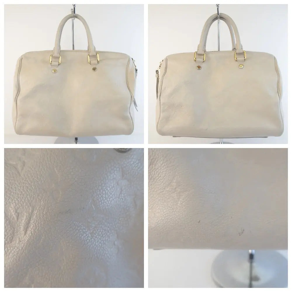 Louis Vuitton Louis Vuitton While/Neige Empreinte Leather Speedy Bandouliere 30 Handbag LVBagaholic