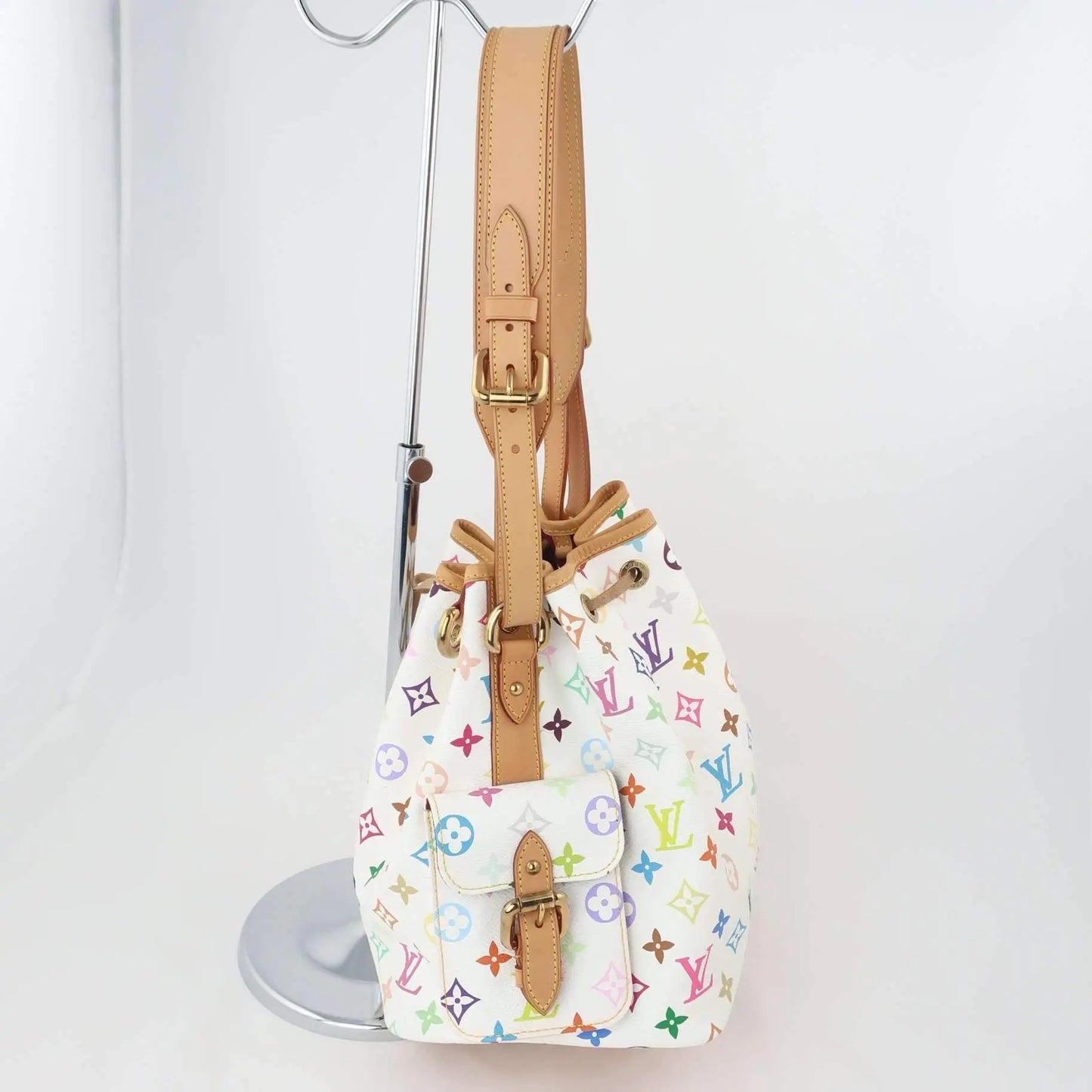 Louis Vuitton White Multicolor Petit Noe - A World Of Goods For You, LLC