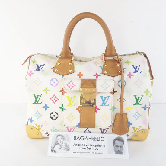 Load image into Gallery viewer, Louis Vuitton Louis Vuitton White Monogram Multicolore Speedy 30 Bag LVBagaholic
