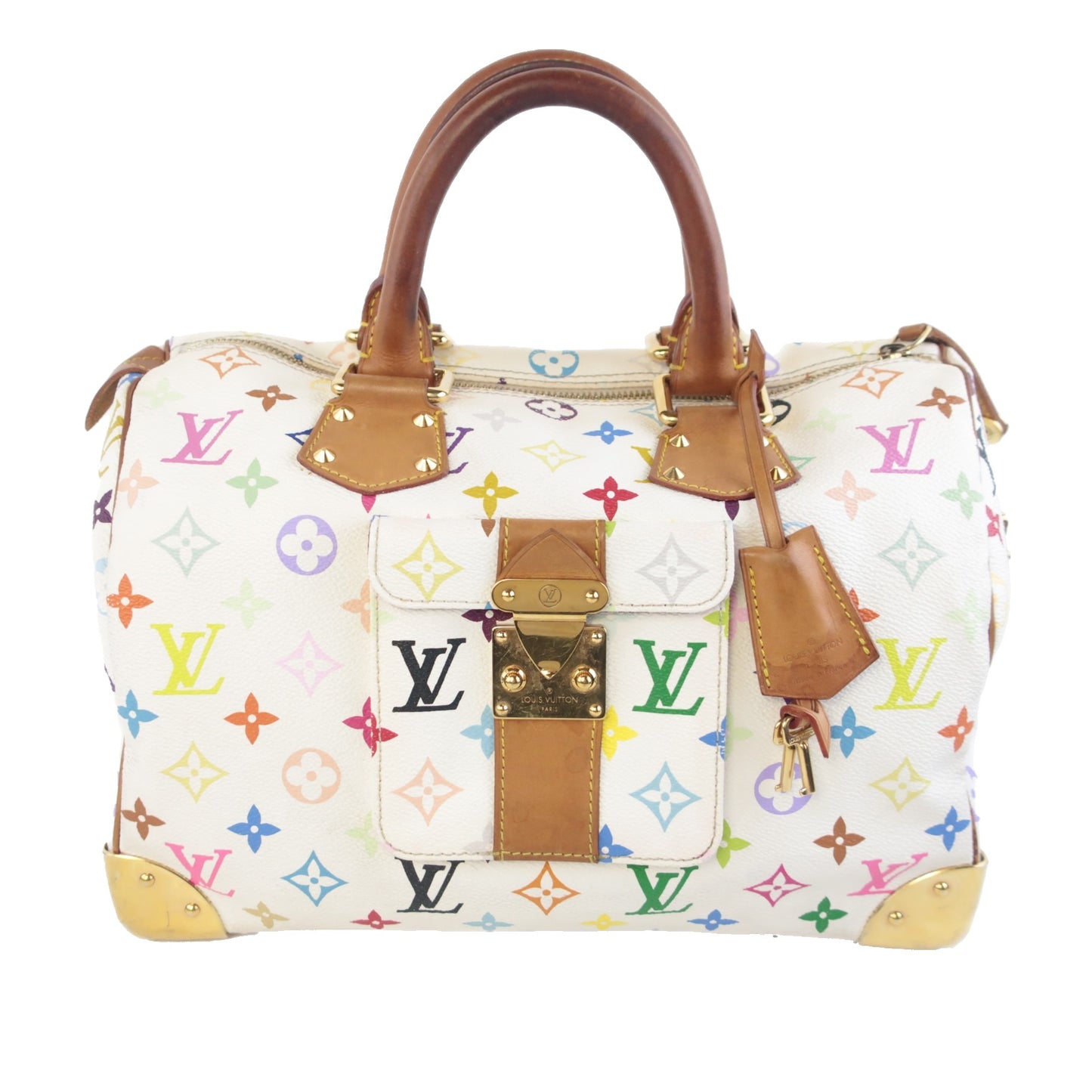 Load image into Gallery viewer, Louis Vuitton Louis Vuitton White Multicolor Monogram Speedy 30 Bag LVBagaholic

