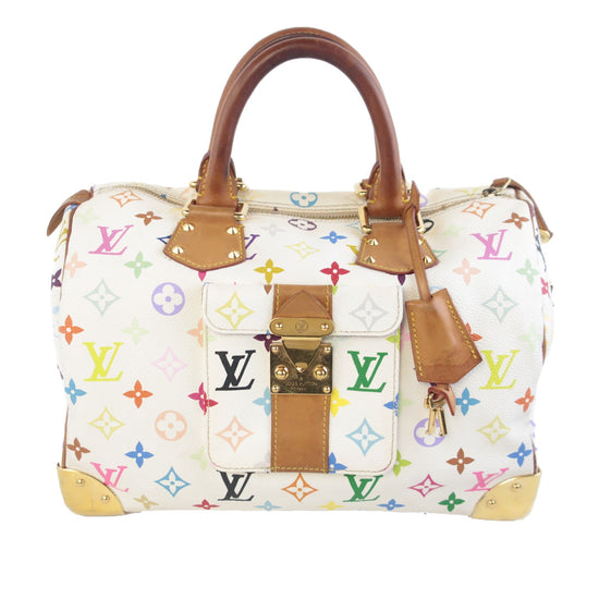Louis Vuitton Louis Vuitton White Multicolor Monogram Speedy 30 Bag LVBagaholic