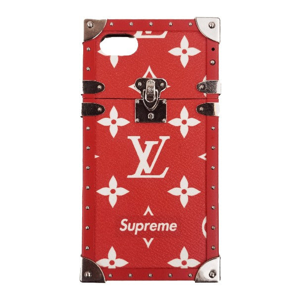 LV Supreme Leather Case for iPhone - Black and Red A Vuitton Day (GET –  Yard of Deals