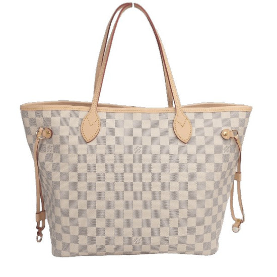 New Louis Vuitton Neverfull Mm Damier Azur con rose Ballerine