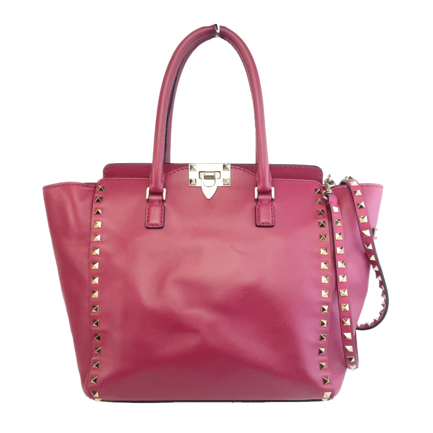 Load image into Gallery viewer, Louis Vuitton Valentino Leather Medium Tote Rockstud Bag LVBagaholic
