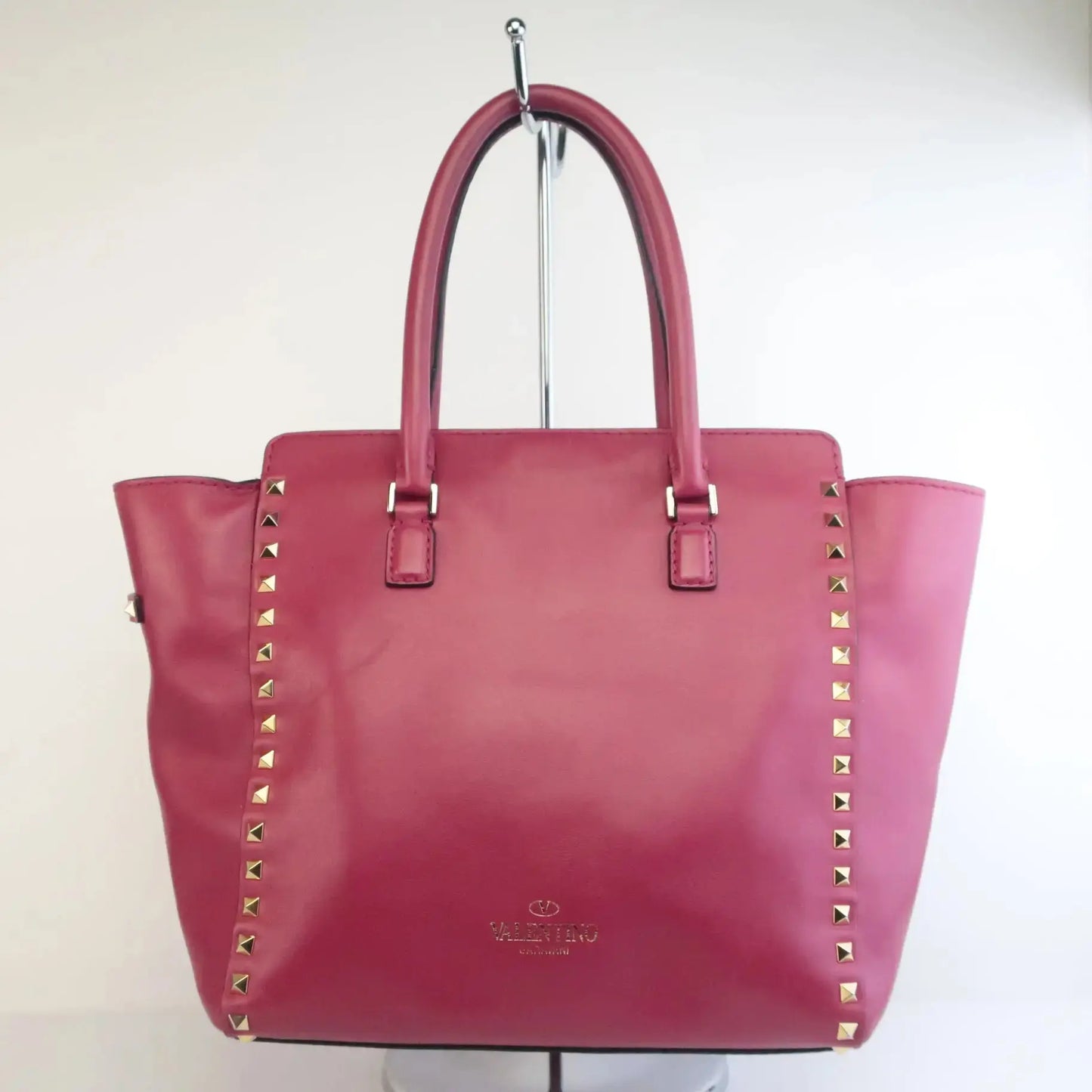 Load image into Gallery viewer, Louis Vuitton Valentino Leather Medium Tote Rockstud Bag LVBagaholic
