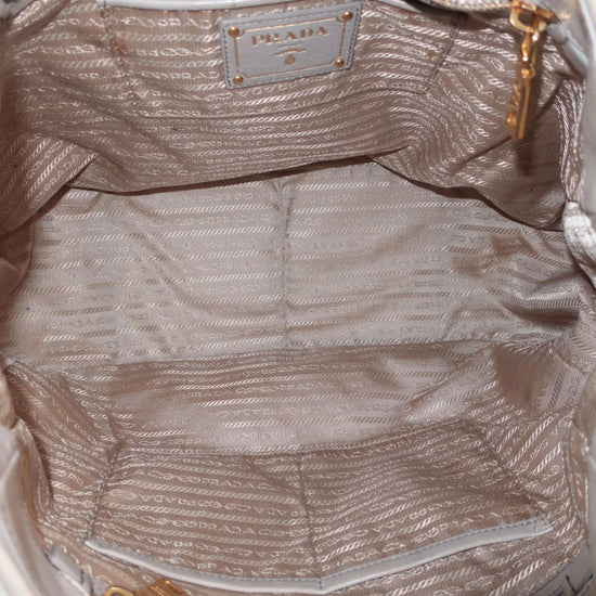 Prada Prada Grey Hobo Leather Bag LVBagaholic