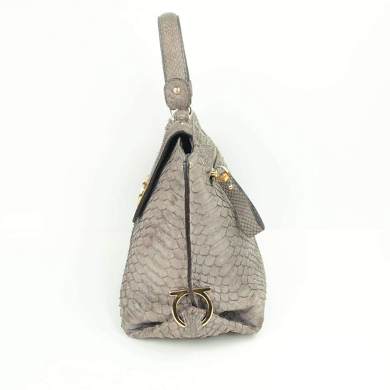 Salvatore Ferragamo Salvatore Ferragamo Sofia Medium Python Bag LVBagaholic