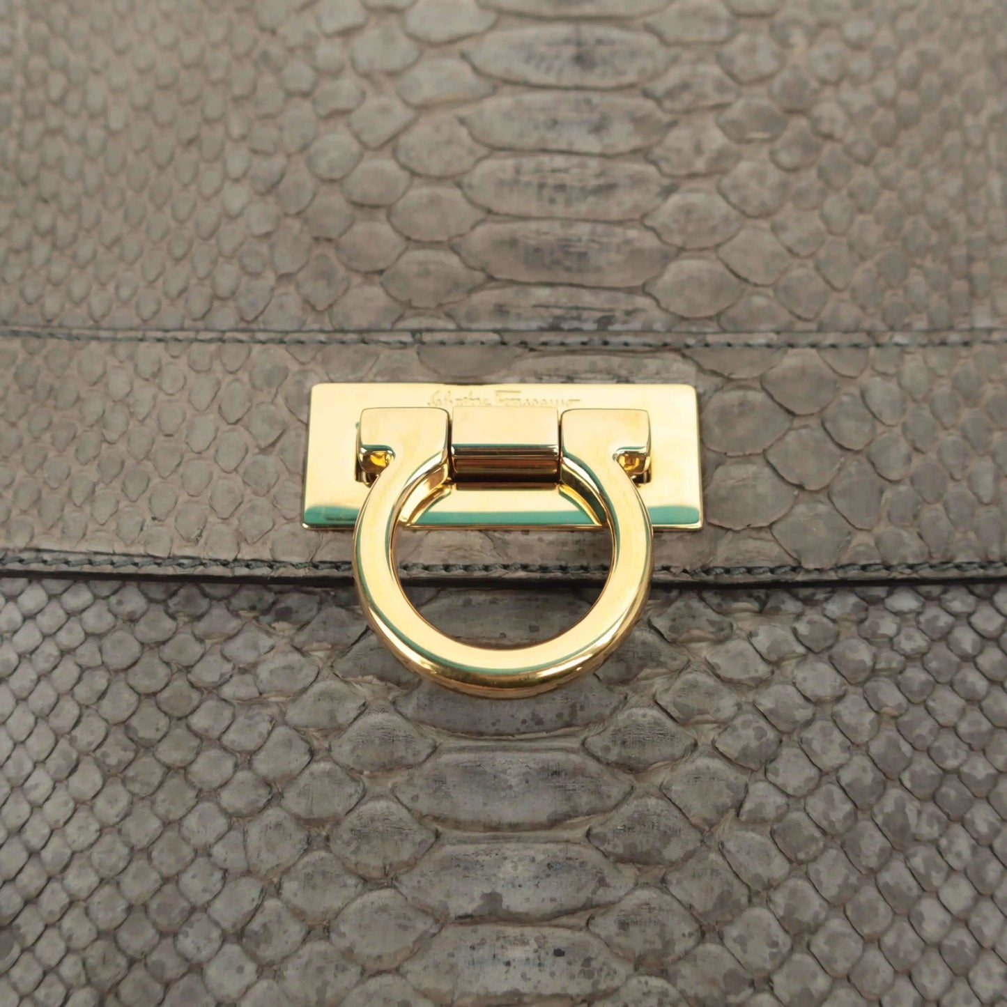 Salvatore Ferragamo Salvatore Ferragamo Sofia Medium Python Bag LVBagaholic