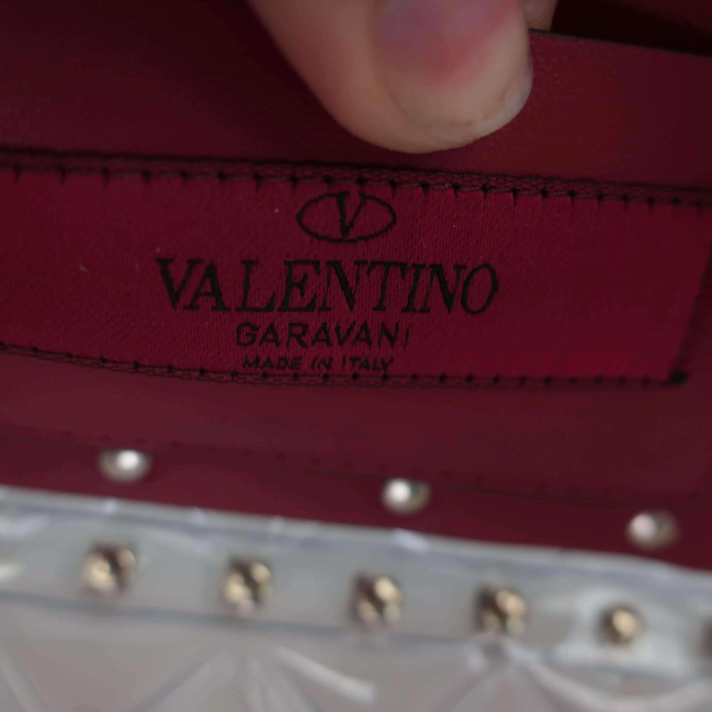 Valentino Valentino Rockstud Spike Plexi Medium Shoulder Bag LVBagaholic