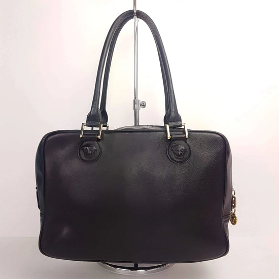 Load image into Gallery viewer, Versace Versace Vintage Black Leather Bag LVBagaholic
