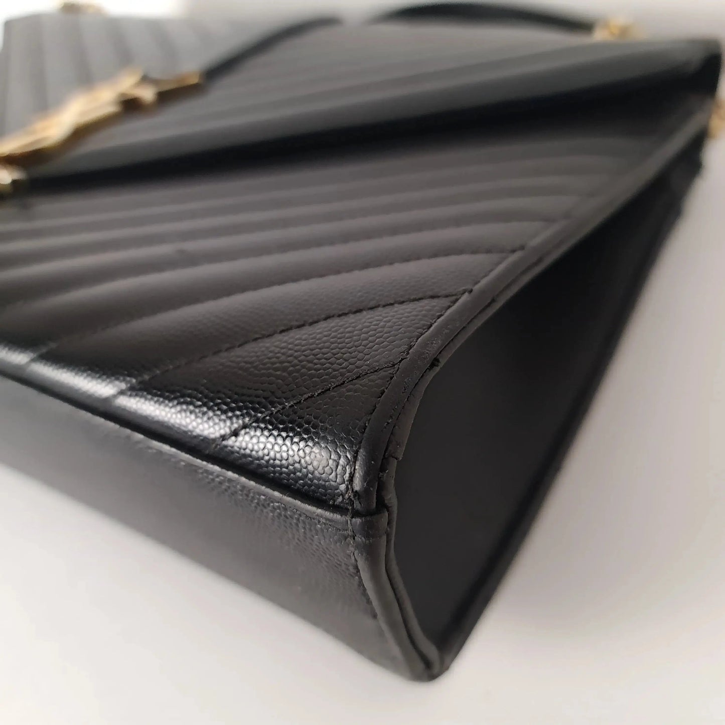 YSL Saint-Laurent Black Caviar Large Envelope Bag – Bagaholic