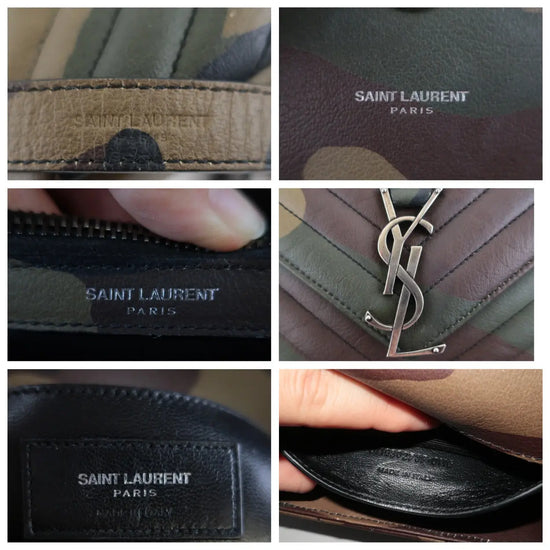 YVES SAINT LAURENT Yves Saint-Laurent Camouflage Medium College Bag LVBagaholic