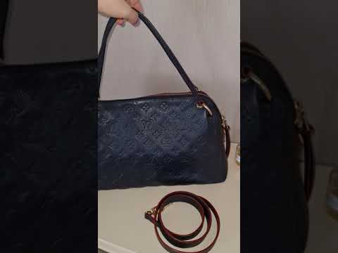 Load and play video in Gallery viewer, Louis Vuitton Monogram Empreinte Marine Rouge Ponthieu PM Crossbody Bag
