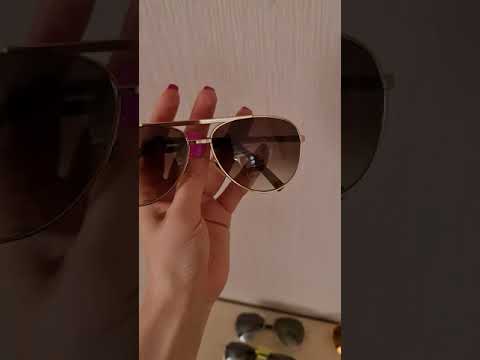 Cargar y reproducir el video en el visor de la galería, Louis Vuitton Silvertone Monograma conspiración gafas de sol Pilote
