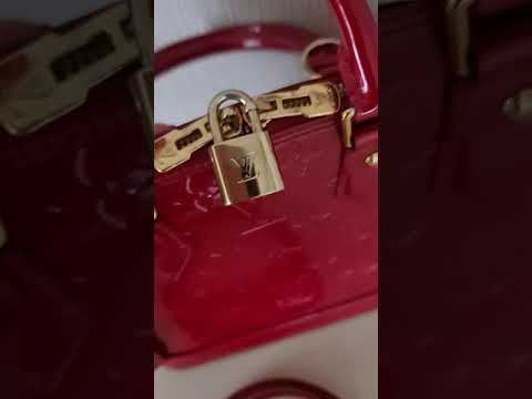 Load and play video in Gallery viewer, Louis Vuitton Red Monogram Vernis Alma BB Bag

